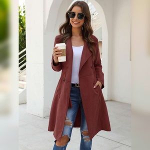 ‼️LAST ONE ‼️ Brick Red Trench Coat 🧥